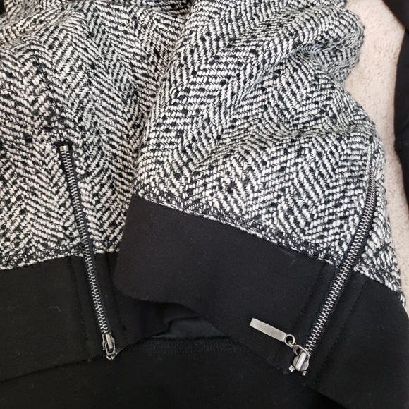 Cynthia Rowley Herringbone Zipper Accent Sweater - Picture 3 of 5
